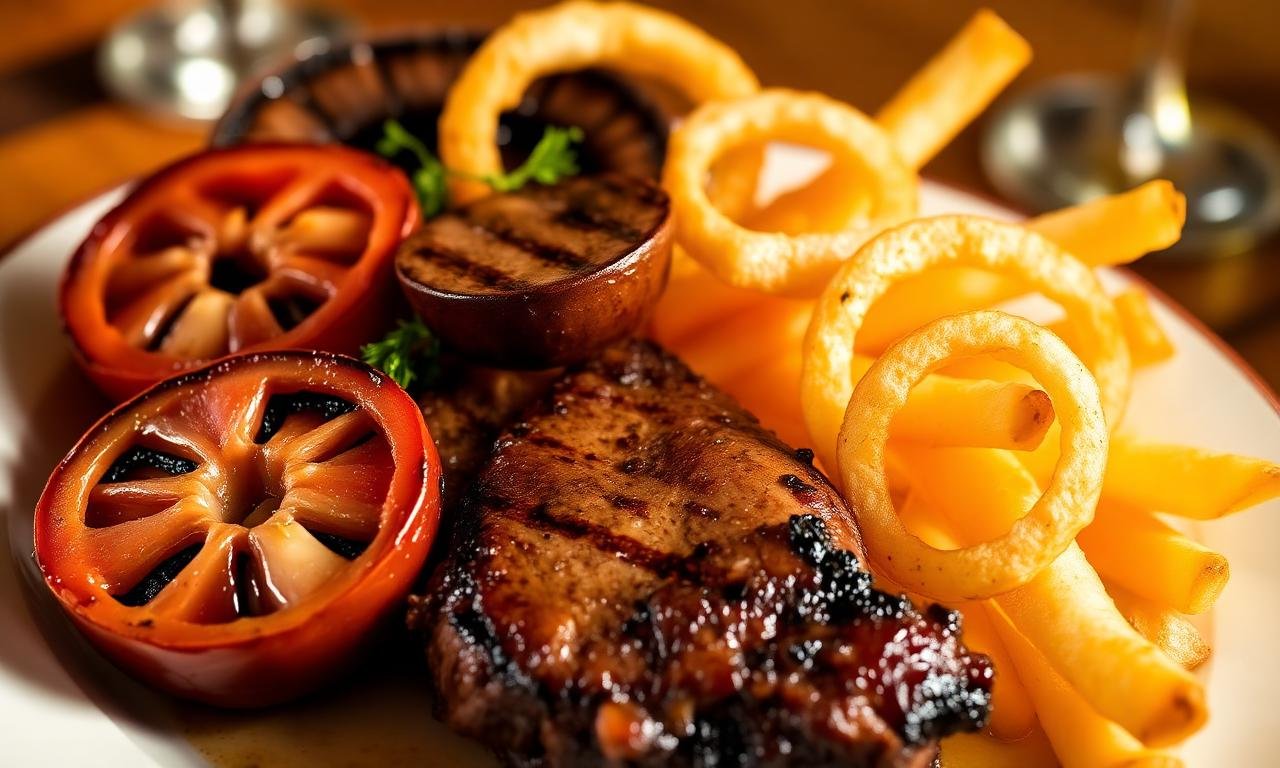 Wetherspoons rump steak close-up
